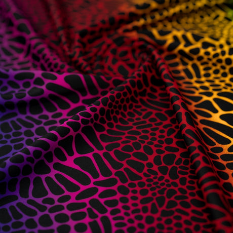 Printed Spandex Fabric Multicolor Safari Spots