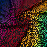 Printed Spandex Fabric Multicolor Safari Spots