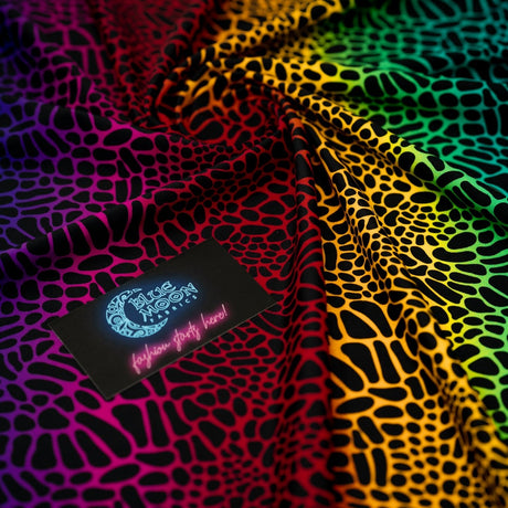Printed Spandex Fabric Multicolor Safari Spots