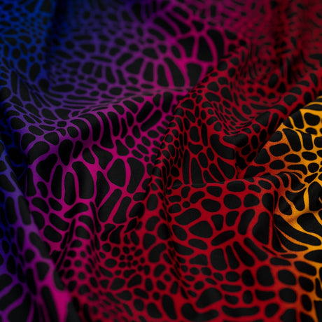 Printed Spandex Fabric Multicolor Safari Spots