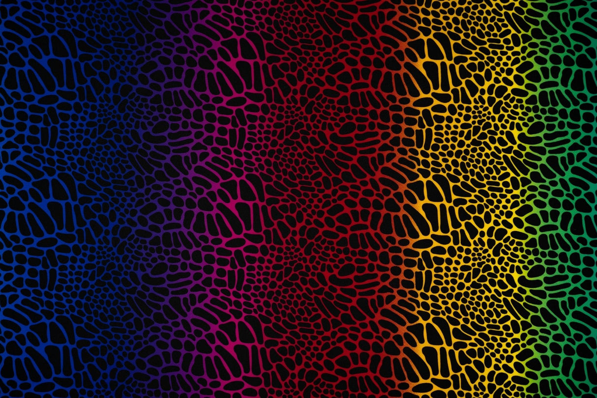 Printed Spandex Fabric Multicolor Safari Spots