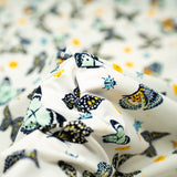 Printed Spandex Butterflies and Ladybugs Blue