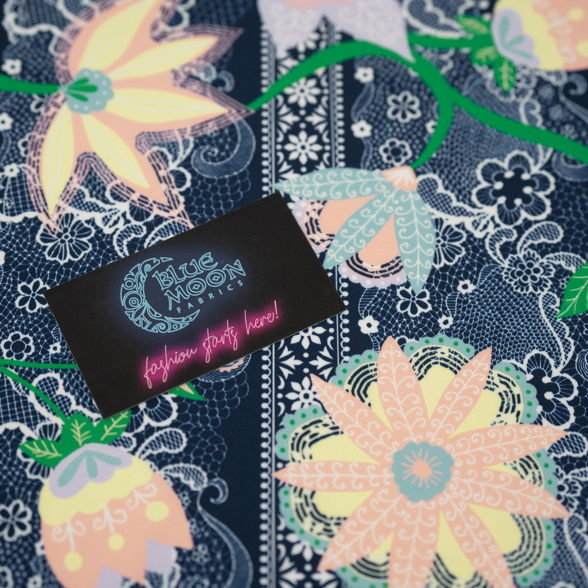 Printed Spandex Chantilly Floral Lace
