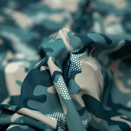 Printed Spandex Fabric Fiji Camouflage