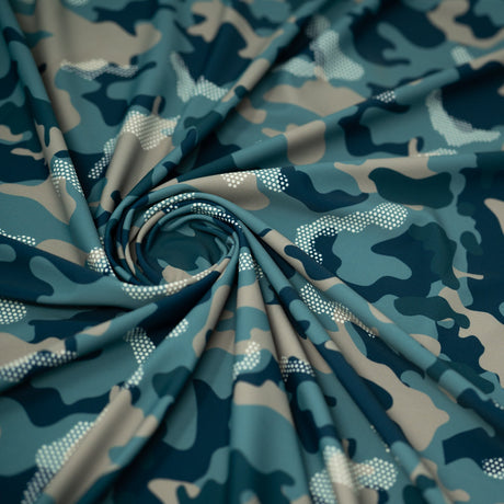 Printed Spandex Fabric Fiji Camouflage