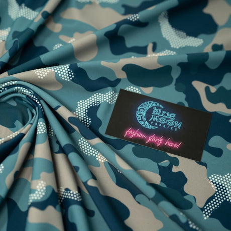 Printed Spandex Fabric Fiji Camouflage