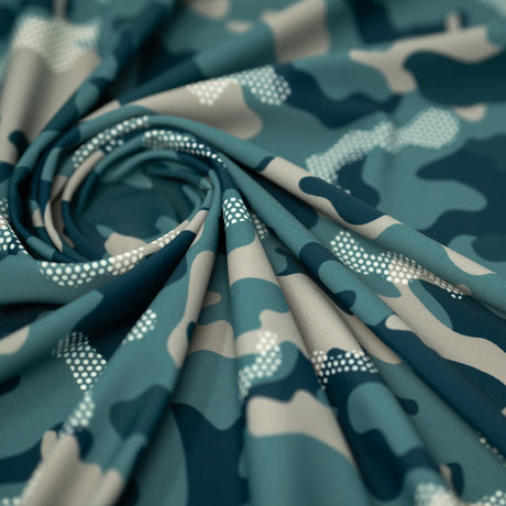 Printed Spandex Fabric Fiji Camouflage