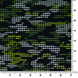 Camouflage Plaid Printed Nylon Spandex Fabric - Blue Camouflage Plaid, 55/56" Width (1 Yard)