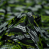 Camouflage Plaid Printed Nylon Spandex Fabric - Blue, Plaid Print, 55/56" Width (1 Yard)