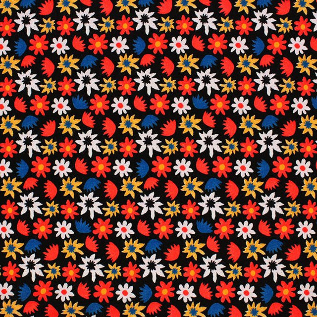Printed Spandex Pop Art Flowers