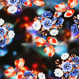 Printed Spandex Floral Night