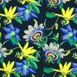 Printed Spandex Fabric Underwater Flowers Multicolor