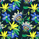Printed Spandex Fabric Underwater Flowers Multicolor