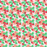 Strawberry Leaves Blush Mush Nylon Spandex Fabric - Multicolor Strawberry Leaves Print, 55/56" Width (1 Yard)