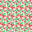 Strawberry Leaves Blush Mush Nylon Spandex Fabric - Multicolor Printed, 55/56" Width (1 Yard)