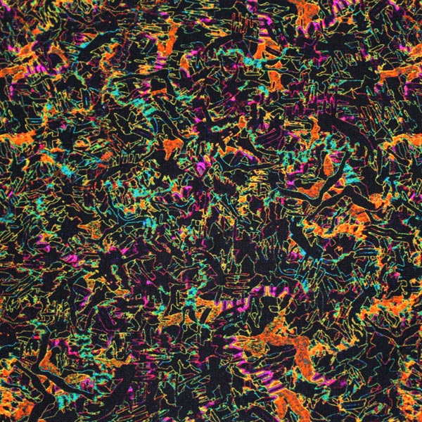 Brush Stroke Abstract Printed Nylon Spandex Fabric - Blue Abstract Brush Stroke Print, 55/56" Width (1 Yard)
