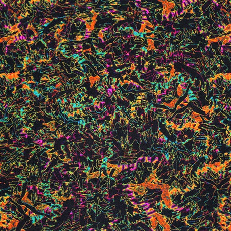 Brush Stroke Abstract Printed Nylon Spandex Fabric - Blue Abstract Brush Stroke Print, 55/56" Width (1 Yard)