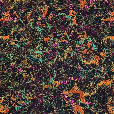 Printed Spandex Brush Stroke Abstract