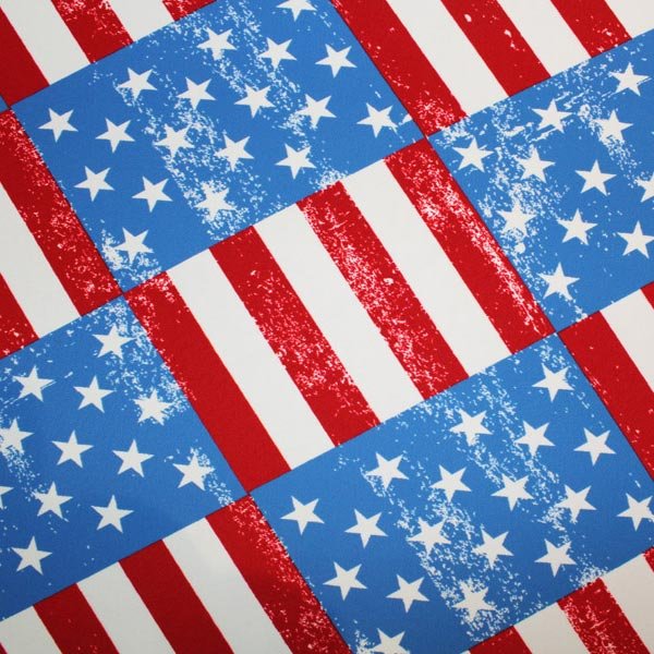 Printed Spandex USA Flag Fabric