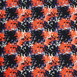 Printed Spandex Fabric Abstract Spots Blue