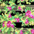 Orchids Navajo Stripe Printed Nylon Spandex Fabric - Blue, Navajo Stripe, 55/56" Width (1 Yard)