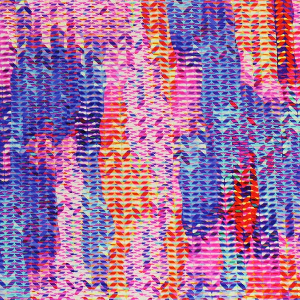 Multi Color Weave Printed Nylon Spandex Fabric - Multi Color Weave Print, 55/56" Width (1 Yard)