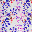 Flower Bunches Printed Nylon Spandex Fabric - Blue Floral Print, 55/56" Width (1 Yard)