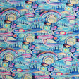 Pastel Finger Painting Printed Nylon Spandex Fabric - Pastel Multi Color Abstract Print, 55/56" Width (1 Yard)