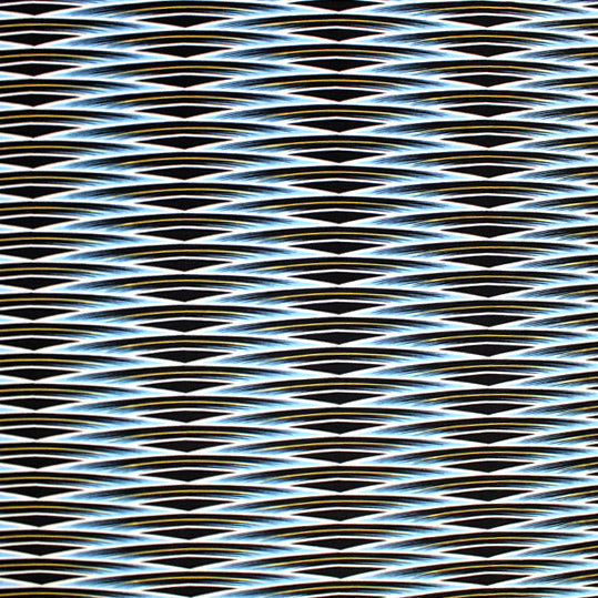 Weaving Arches Nylon Spandex Fabric - Blue White Printed, 55/56" Width (1 Yard)
