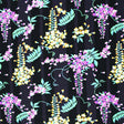 Printed Spandex Tossed Flowers In The Night