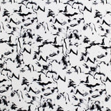 Marble Printed Nylon Spandex Fabric - Black/White Marble Print, 55/56" Width (1 Yard)