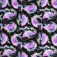 Printed Spandex Japanese Fans Black Pink