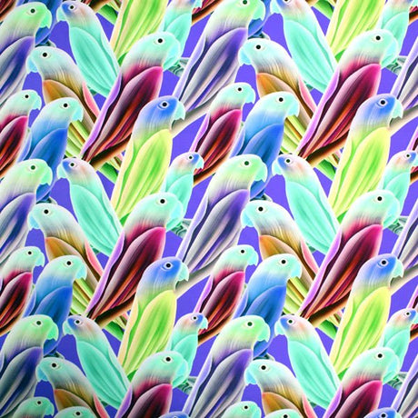 Printed Spandex Parakeet Multi Color