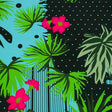 Night Light Florals Nylon Spandex Fabric - Blue Floral Print, 55/56" Width (1 Yard)