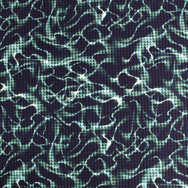 Digital Wave Lightning Printed Nylon Spandex Fabric - Blue Lightning Print, 55/56" Width (1 Yard)