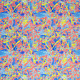 Stamped Trees Printed Nylon Spandex Fabric - Blue Trees Print, 55/56" Width (1 Yard)