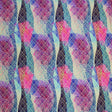 Fun Mandala Printed Nylon Spandex Fabric - Blue Mandala Print, 55/56" Width (1 Yard)