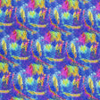 Printed Spandex Abstract Strokes Blue