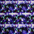 Electric Blossoms Nylon Spandex Fabric - Blue Floral Print, 55/56" Width (1 Yard)