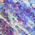 Kaleidoscope In Nature Printed Nylon Spandex Fabric - Blue Moon, Multicolor Kaleidoscope Print, 55/56" Width (1 Yard)