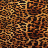 Leopard Spotted Safari Printed Nylon Spandex Fabric - Leopard Print, Blue, 55/56" Width (1 Yard)