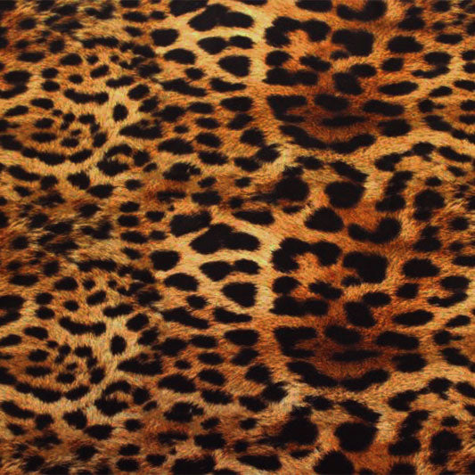 Leopard Spotted Safari Printed Nylon Spandex Fabric - Leopard Print, Blue, 55/56" Width (1 Yard)