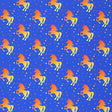 Unicorns Yellow Orange Printed Nylon Spandex Fabric - Yellow Orange Unicorn Print, 55/56" Width (1 Yard)