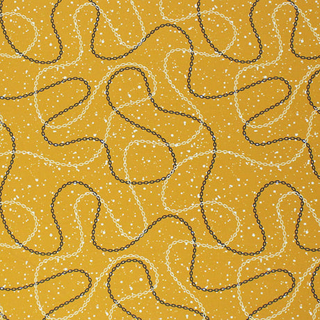 Chain Link Speckles Printed Nylon Spandex Fabric - Blue Speckles, 55/56" Width, 4-Way Stretch (1 Yard)