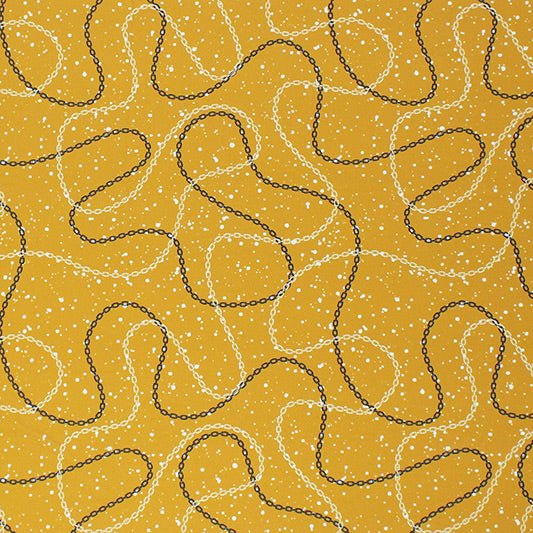 Chain Link Speckles Printed Spandex Fabric - Blue, Speckled Chain Link Print, 55/56" Width (1 Yard)