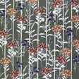 Autumn Silhouettes Printed Nylon Spandex Fabric - Blue Silhouettes Print, 55/56" Width (1 Yard)