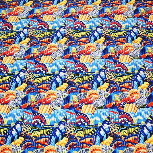 Printed Spandex Butterfly Fields