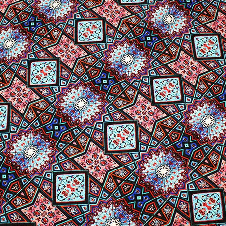 Printed Spandex Geometric Kaleidoscope