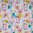 Printed Spandex Watercolor Daisies Blue