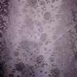 Navy Rose Floral Jacquard Satin Fabric - Navy Rose Floral Jacquard, 60" Width